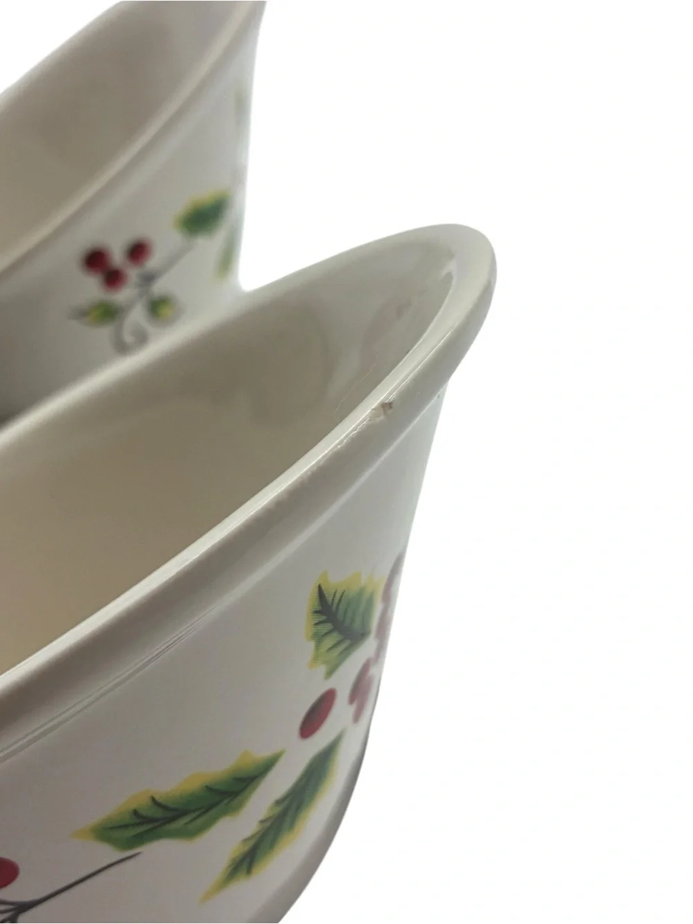 Collections Etc Christmas Holly Berry Flatware Utensil Caddy 3 Cup Holder